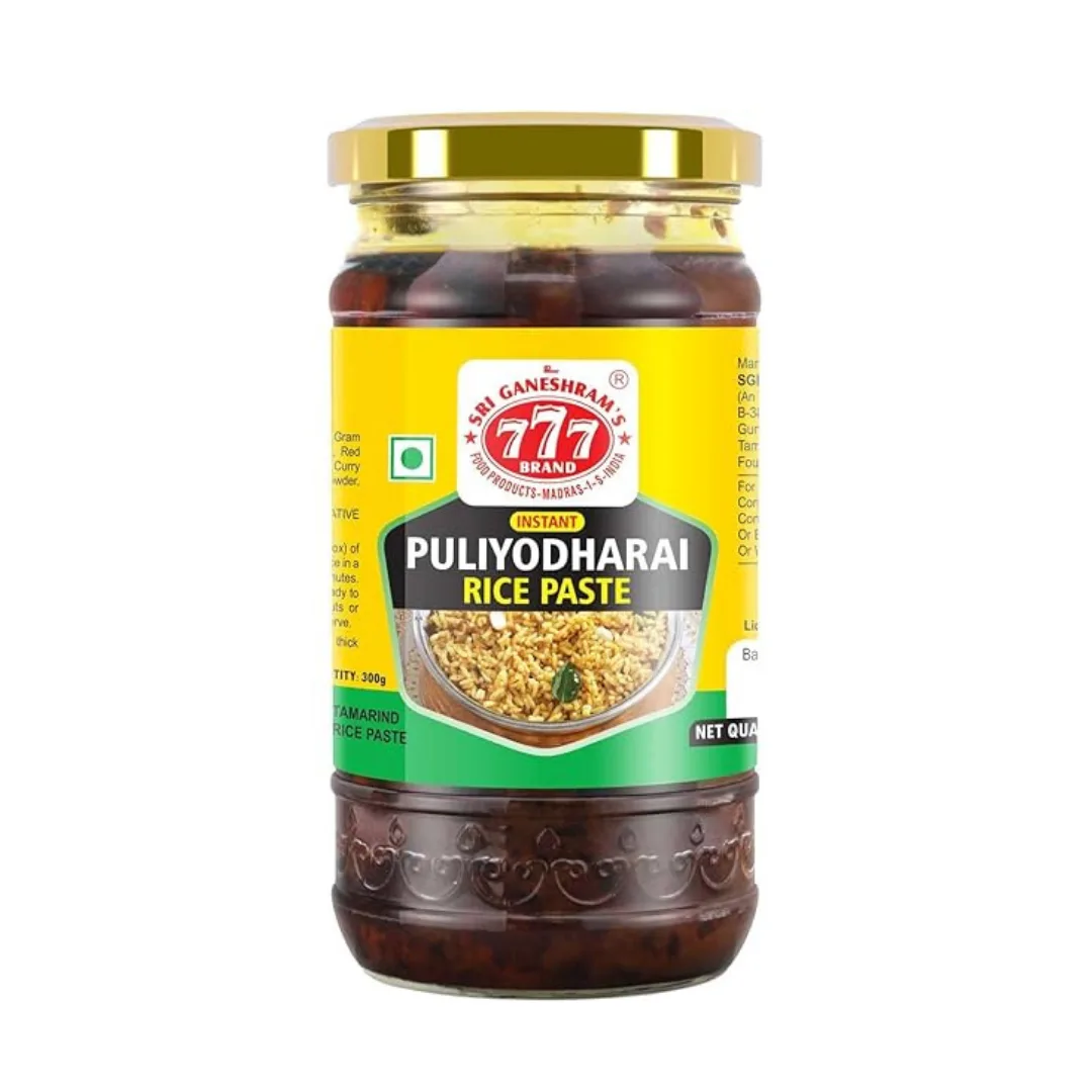 Shri Ganeshram's 777 brand Puliothara Rice Chutney/paste 300g