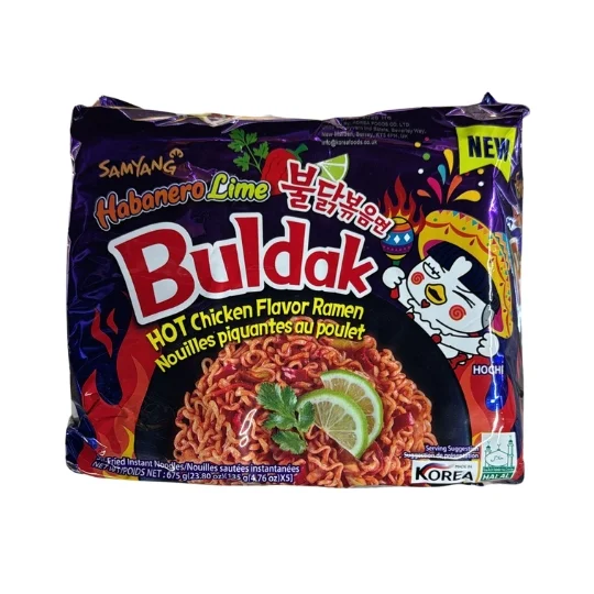 Samayang Habanero Lime Buldak hot chicken flavour ramen 135g x 5 pack