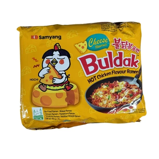Samayang Cheese Flavour Buldak hot chicken flavour ramen 140g x 5 pack