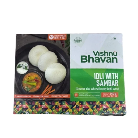 Vishnu bhavan frozen idli with sambar